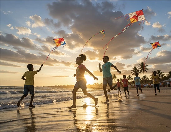 Kids with kites