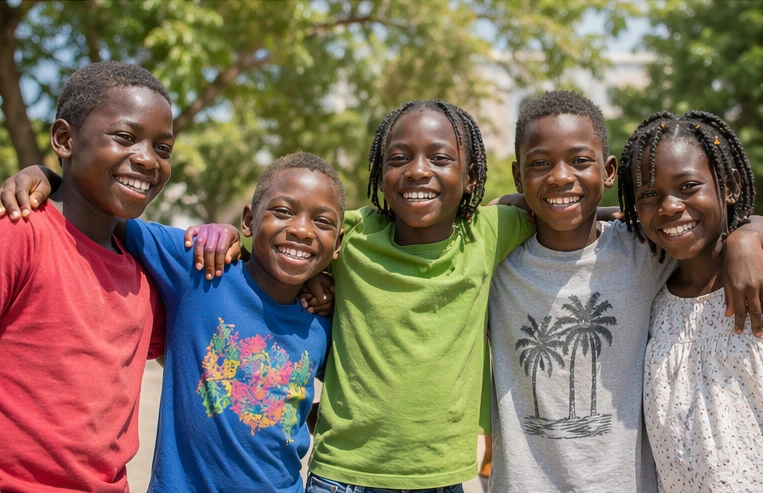 Kids at a fly site